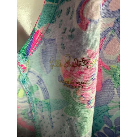 Lilly Pulitzer Kristen Dress Mini Multi-Color Printed Tropical Fruit Small Short - Picture 6 of 12